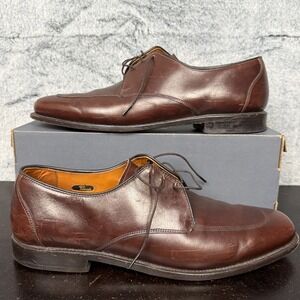 Allen Edmonds Burton Shoes Mens Size 11.5 D Brown Leather Derby Dress Oxford